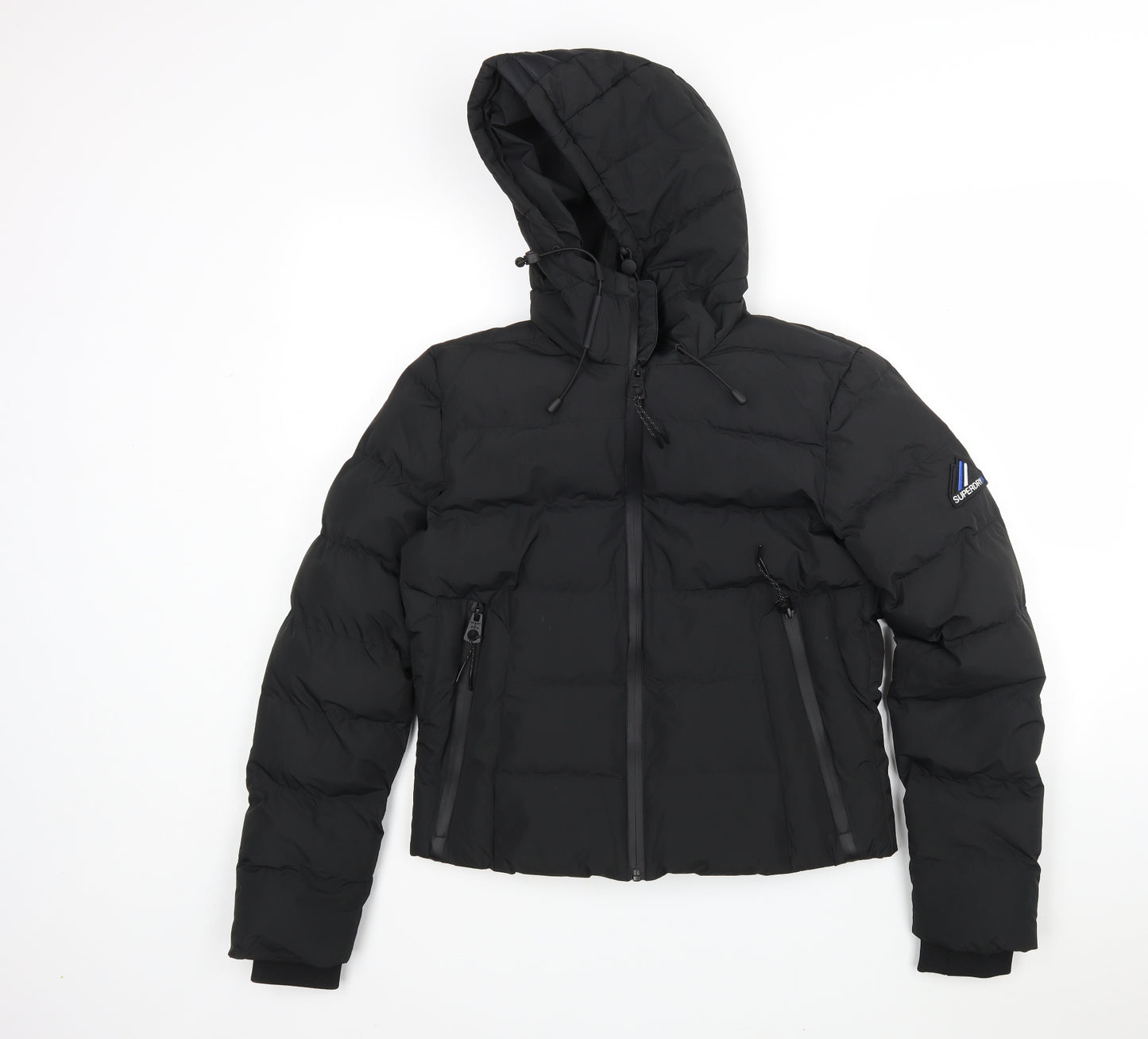 Superdry Womens Black   Puffer Jacket Coat Size 8