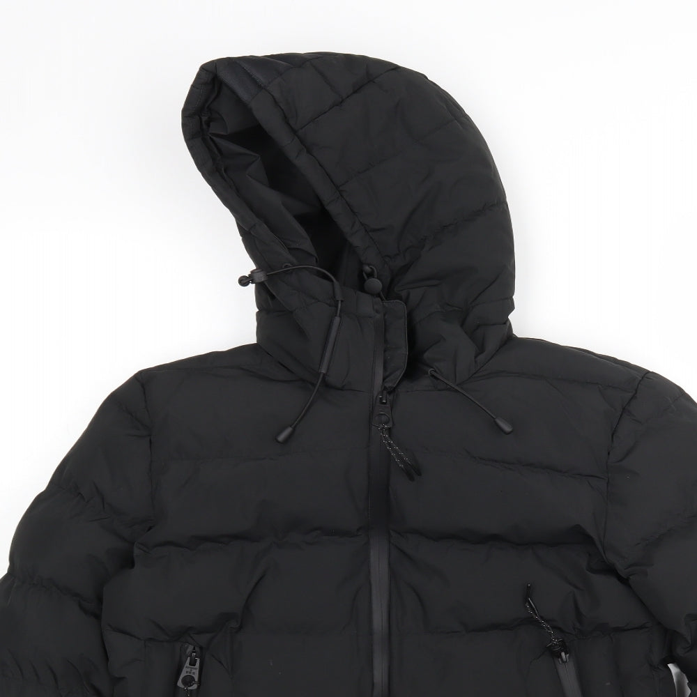 Superdry Womens Black   Puffer Jacket Coat Size 8