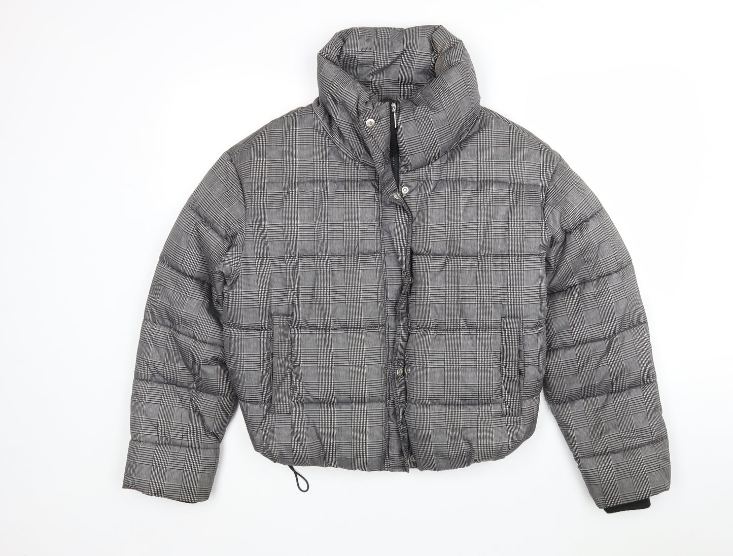Primark Womens Multicoloured Houndstooth  Puffer Jacket Jacket Size M