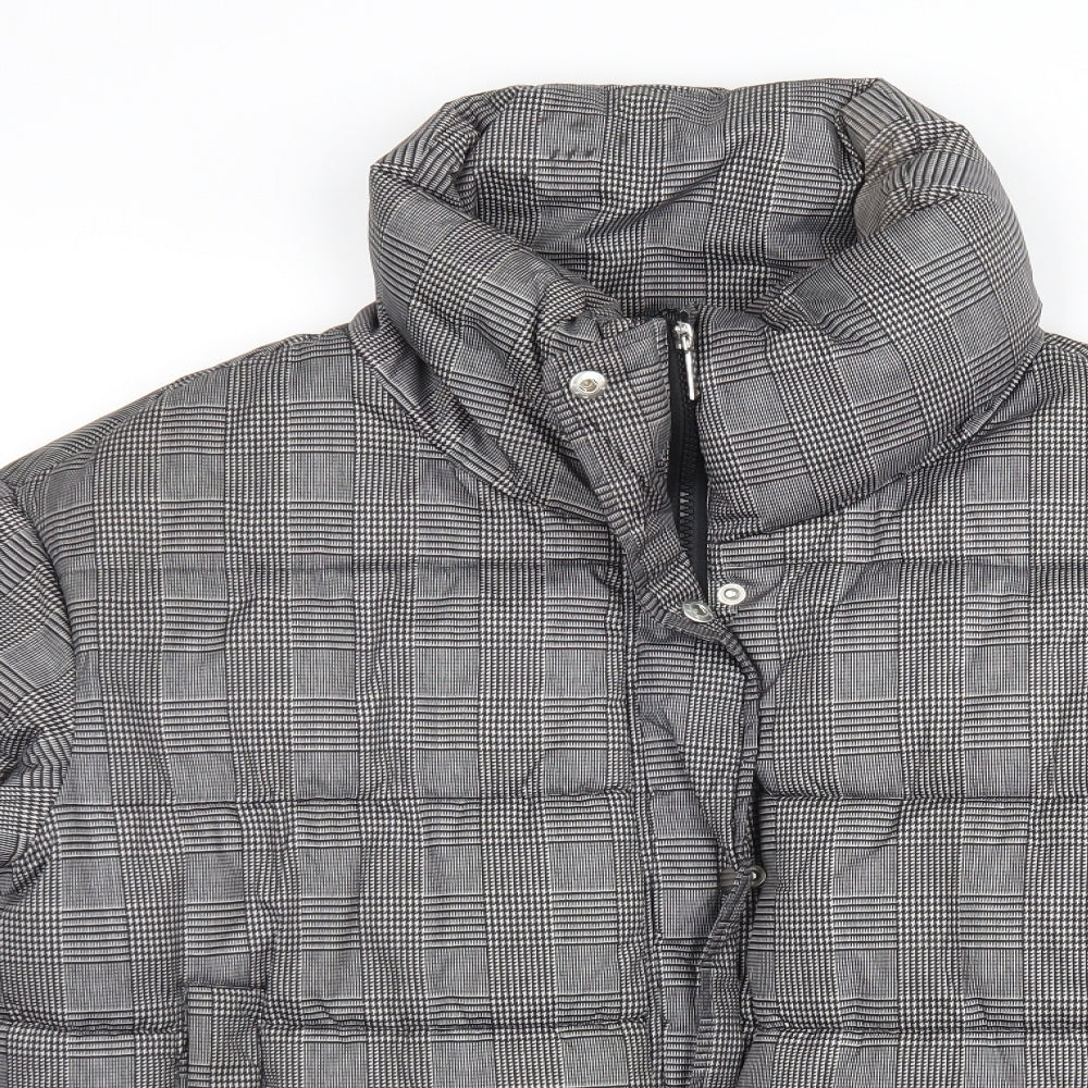 Primark Womens Multicoloured Houndstooth  Puffer Jacket Jacket Size M