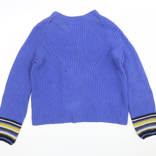 NEXT Womens Blue Round Neck  Cotton Pullover Jumper Size 10