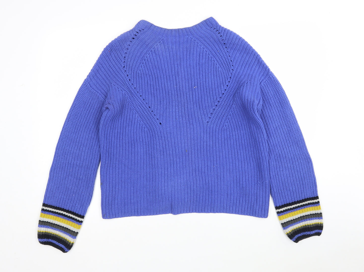 NEXT Womens Blue Round Neck  Cotton Pullover Jumper Size 10