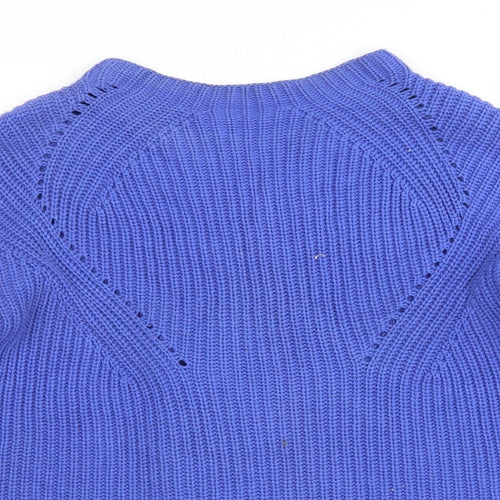 NEXT Womens Blue Round Neck  Cotton Pullover Jumper Size 10