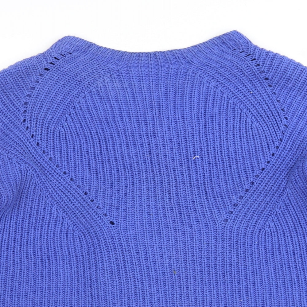 NEXT Womens Blue Round Neck  Cotton Pullover Jumper Size 10