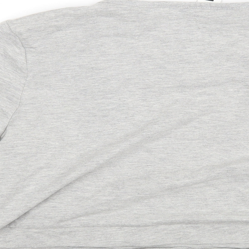 George Womens Grey V-Neck  Cotton Wrap Jumper Size 20