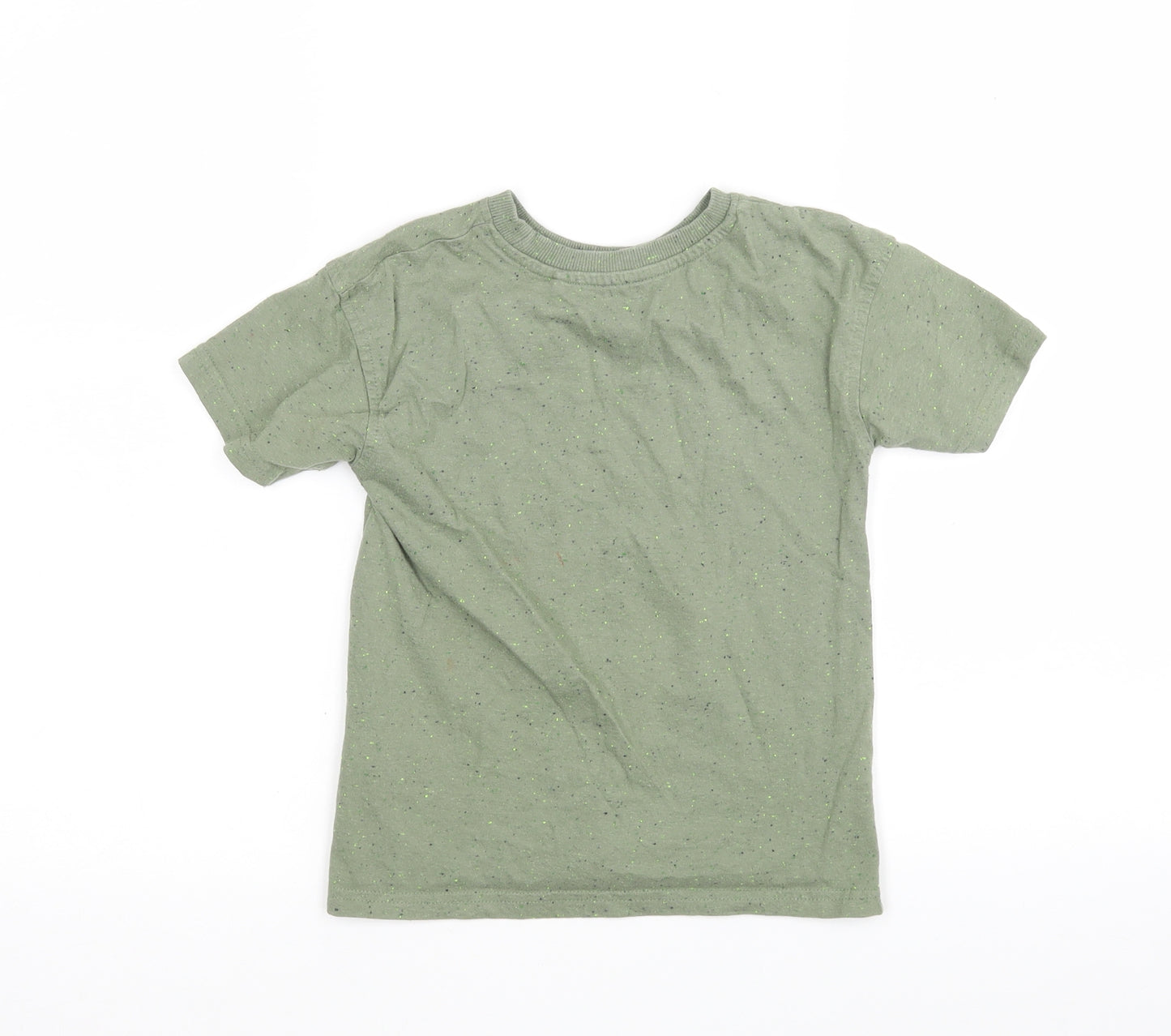 George Boys Green  Cotton Basic T-Shirt Size 4-5 Years Round Neck