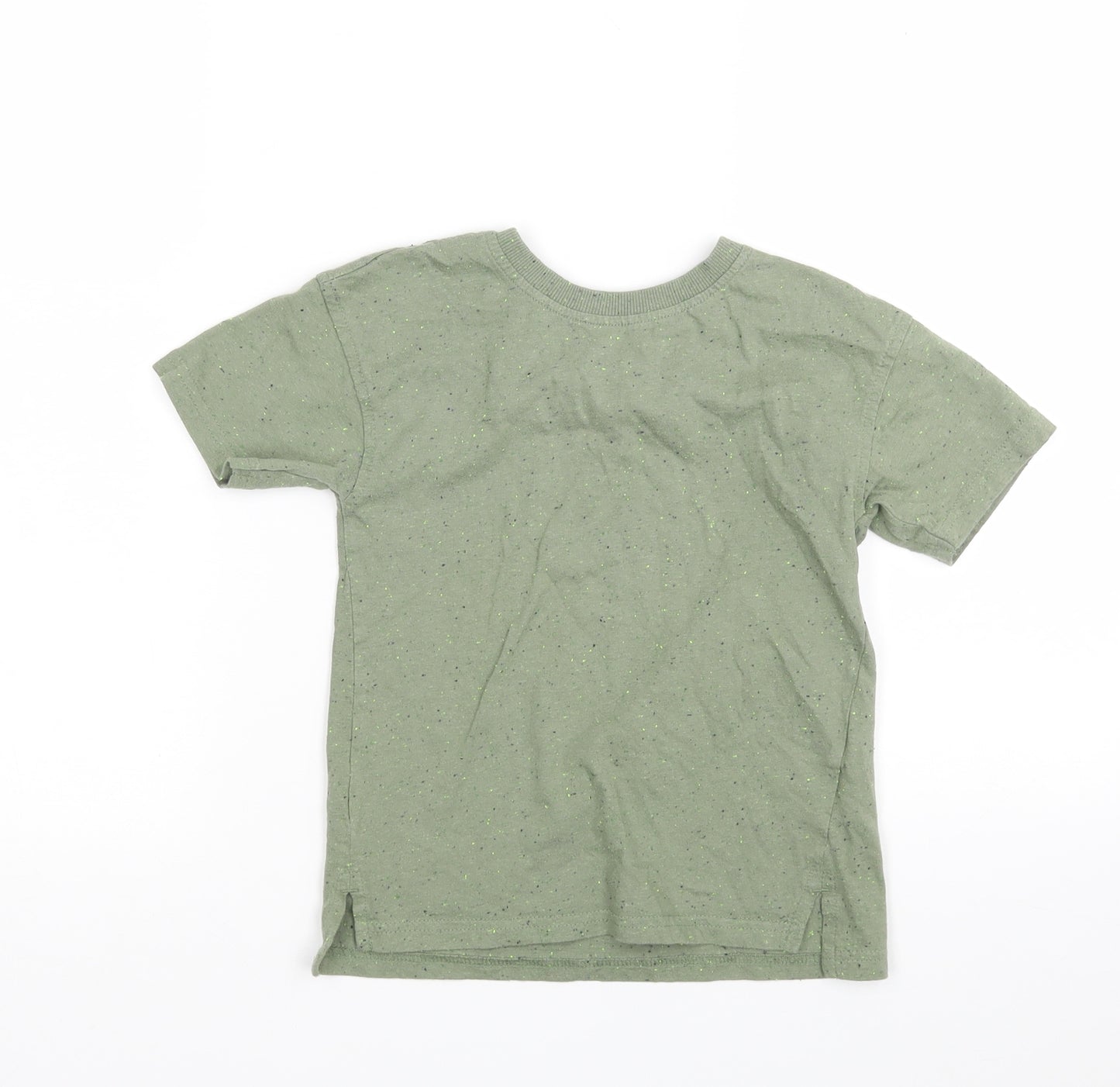 George Boys Green  Cotton Basic T-Shirt Size 4-5 Years Round Neck