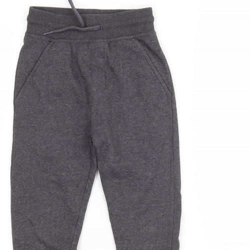 George Boys Grey  Cotton Sweatpants Trousers Size 5-6 Years  Regular