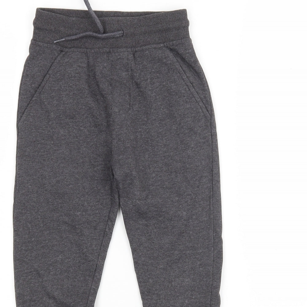 George Boys Grey  Cotton Sweatpants Trousers Size 5-6 Years  Regular