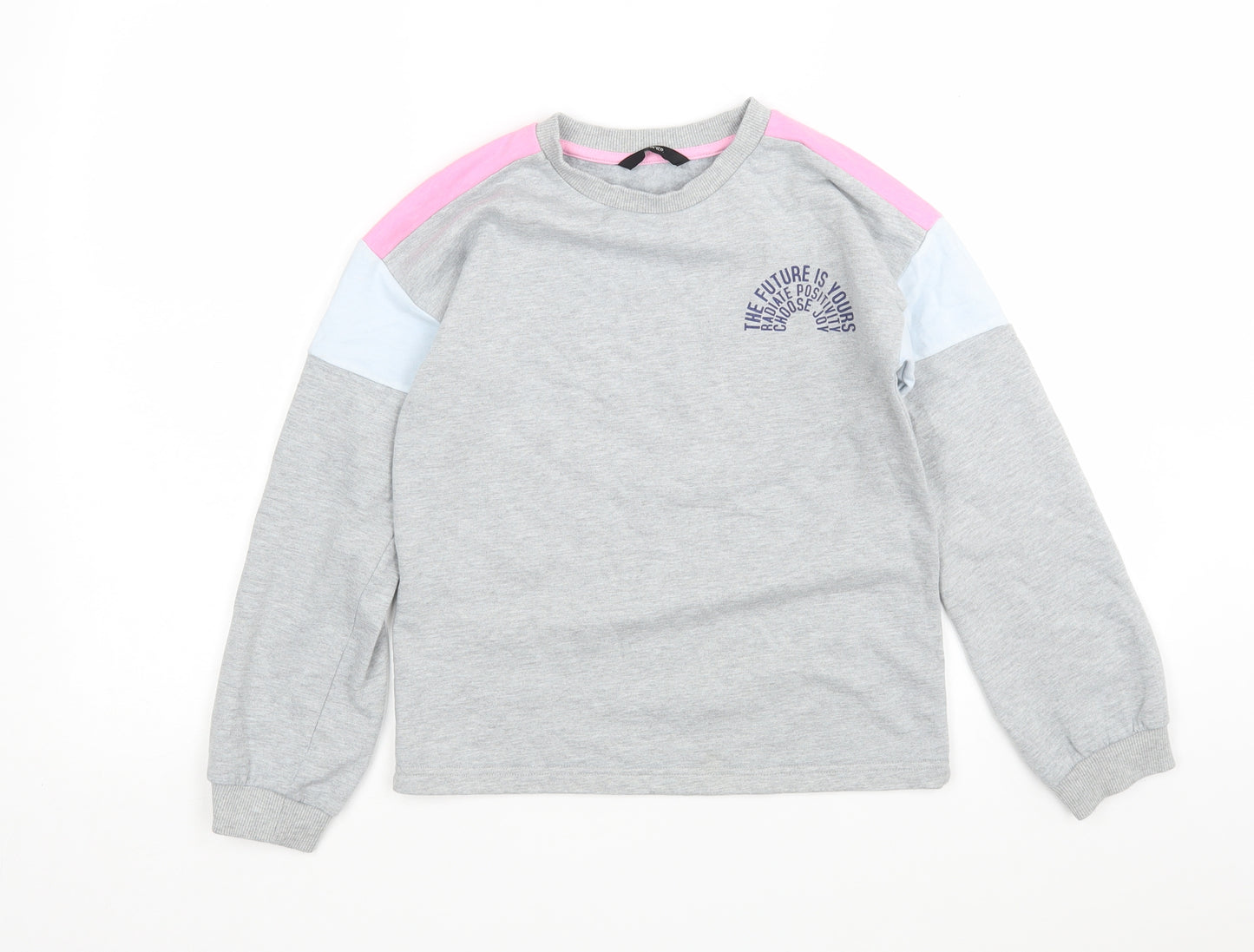 George Girls Multicoloured  Cotton Pullover Sweatshirt Size 9-10 Years