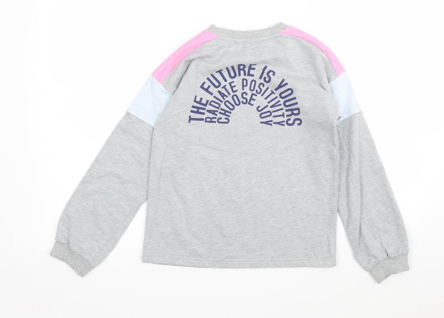 George Girls Multicoloured  Cotton Pullover Sweatshirt Size 9-10 Years
