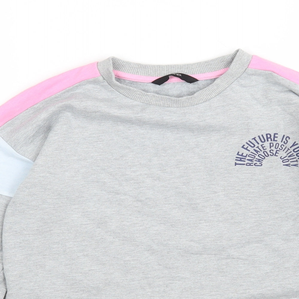 George Girls Multicoloured  Cotton Pullover Sweatshirt Size 9-10 Years
