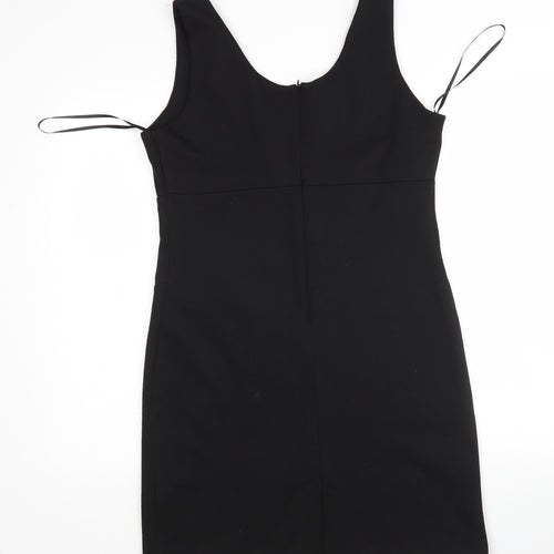 Wallis Womens Black  Polyester Pencil Dress  Size 14  Round Neck