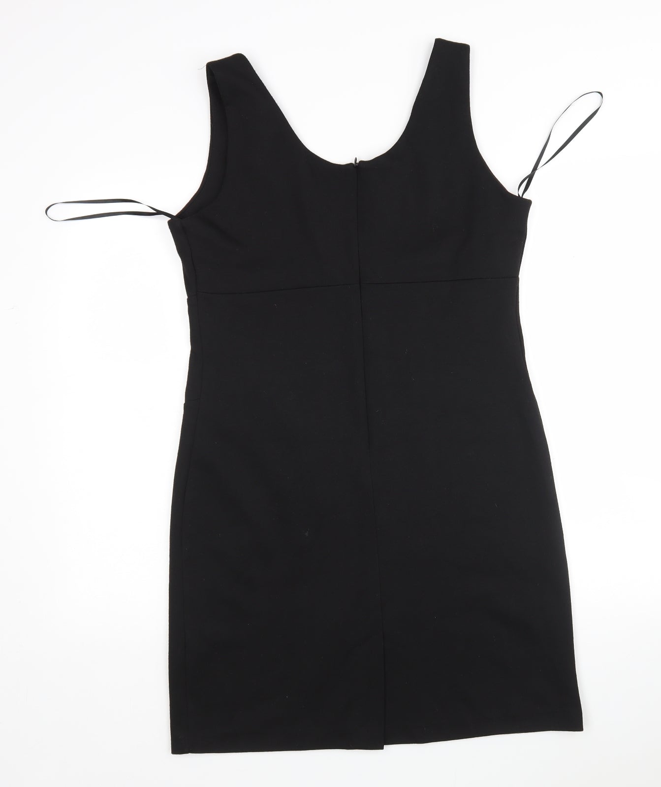 Wallis Womens Black  Polyester Pencil Dress  Size 14  Round Neck