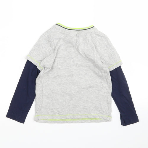 George Boys Multicoloured  Cotton Basic T-Shirt Size 4-5 Years Round Neck