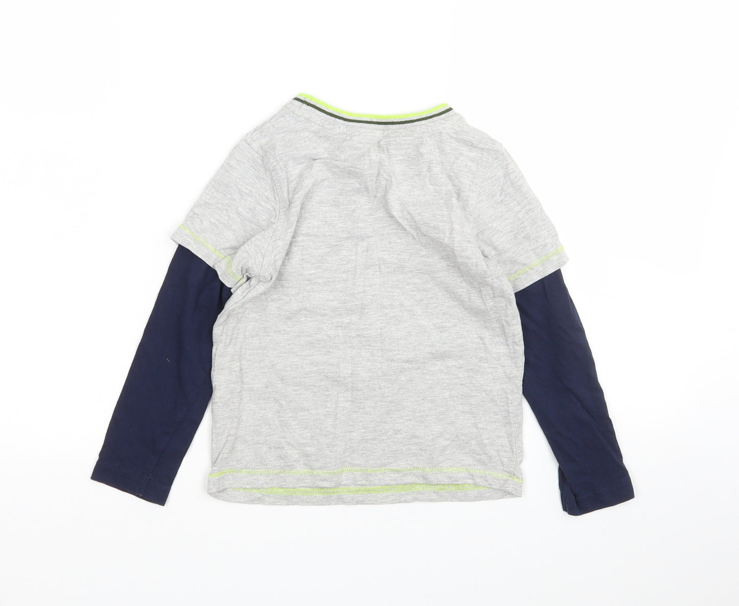 George Boys Multicoloured  Cotton Basic T-Shirt Size 4-5 Years Round Neck