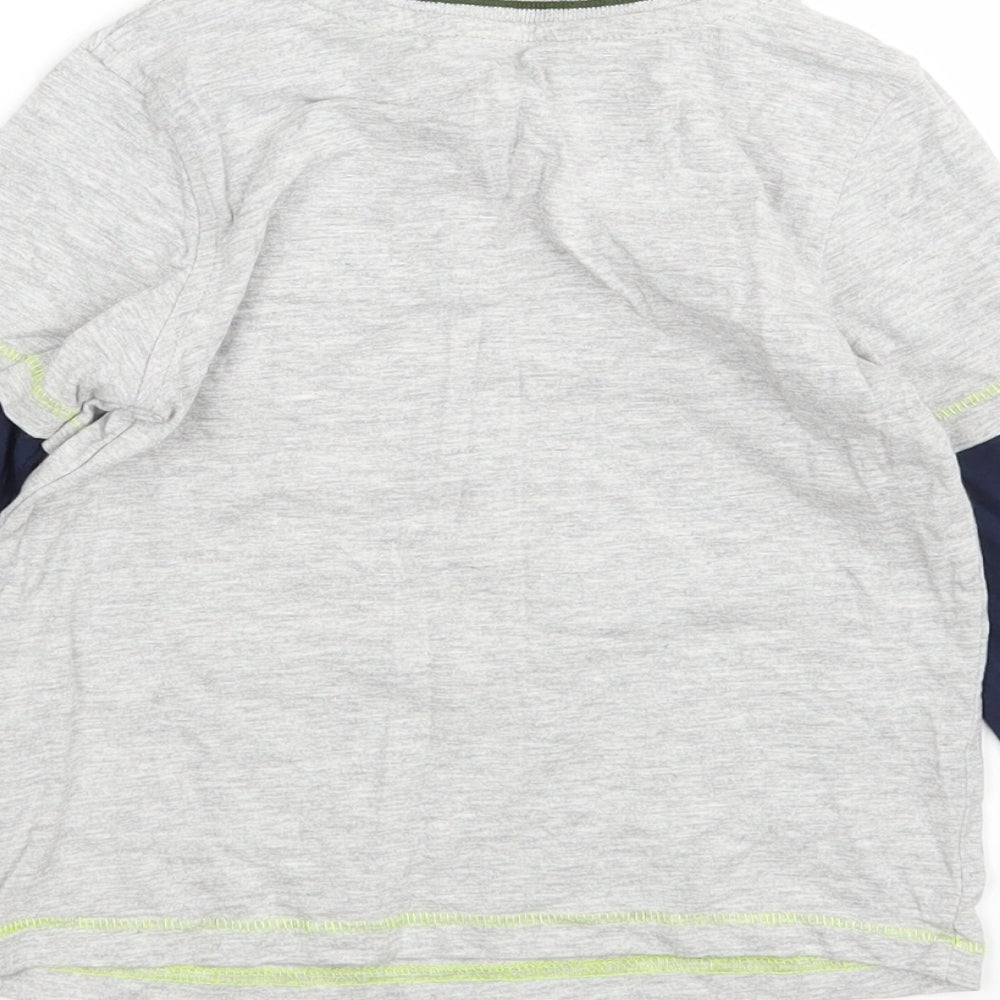 George Boys Multicoloured  Cotton Basic T-Shirt Size 4-5 Years Round Neck