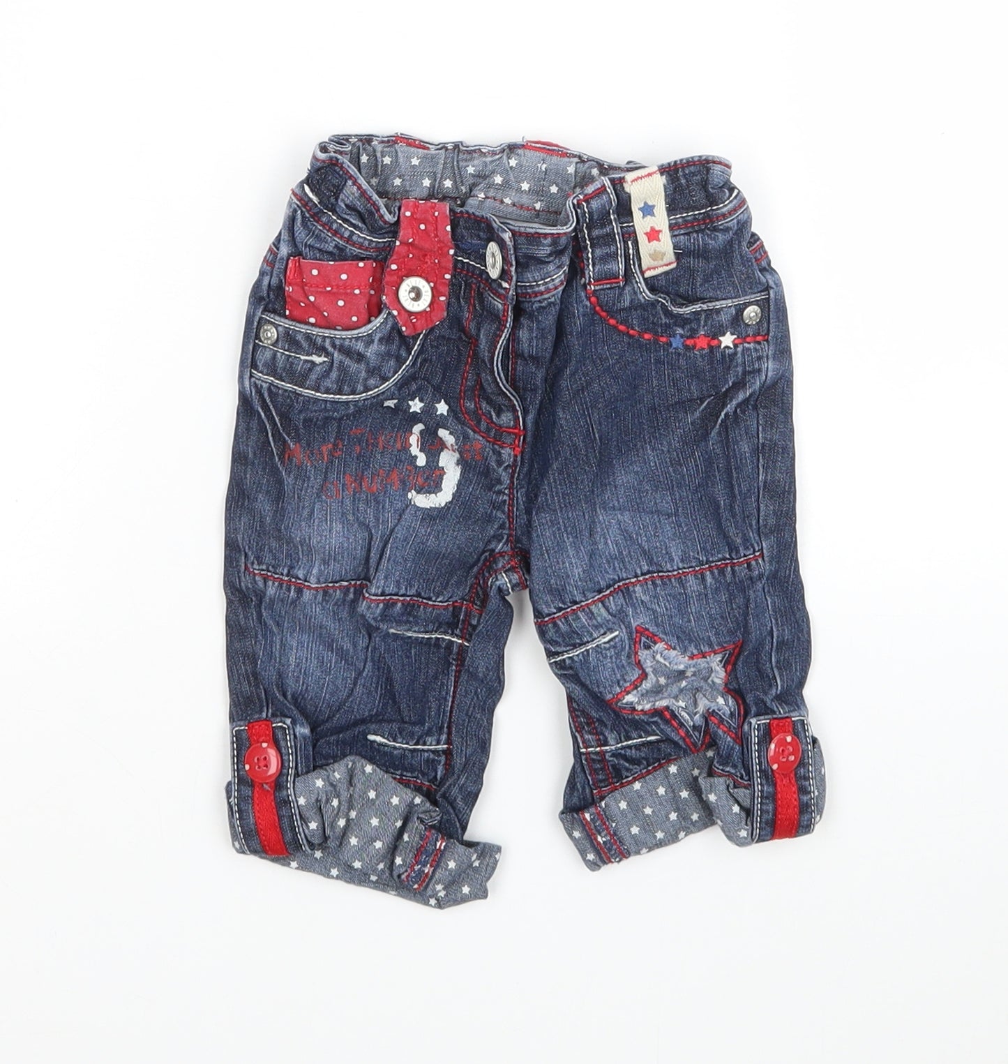 NEXT Boys Blue  Cotton  Jeans Size 6-9 Months
