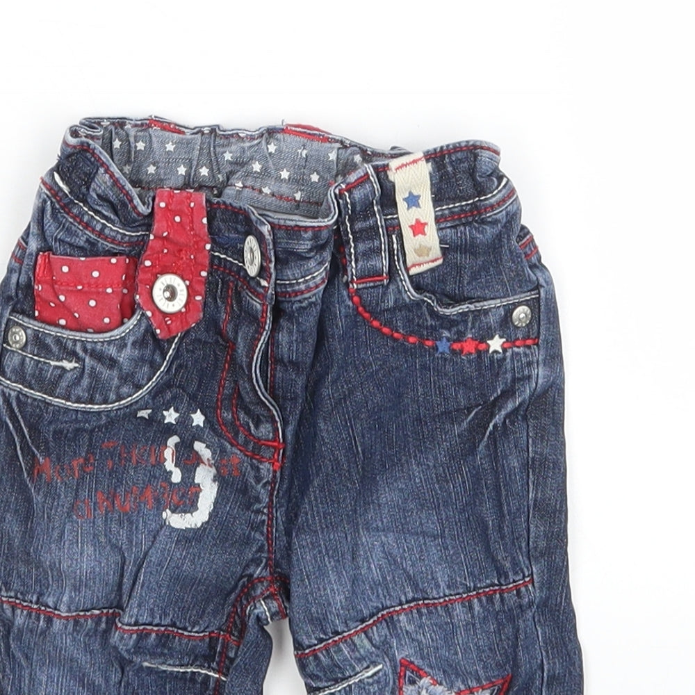 NEXT Boys Blue  Cotton  Jeans Size 6-9 Months