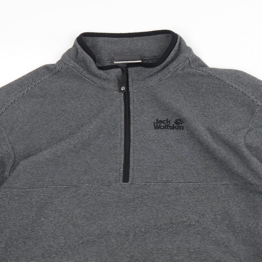 Jack Wolfskin  Mens Grey  Polyester Pullover Sweatshirt Size M