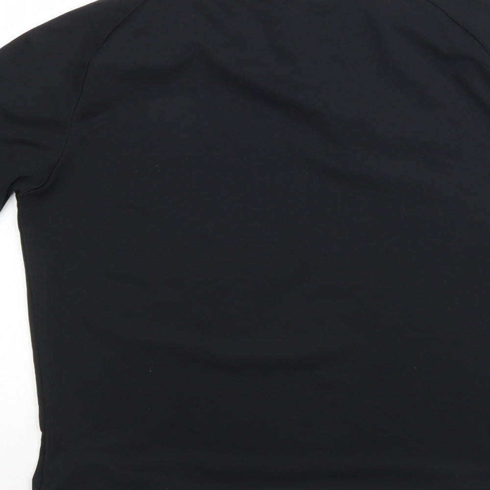 adidas Boys Black  Polyester Basic T-Shirt Size 13-14 Years Round Neck