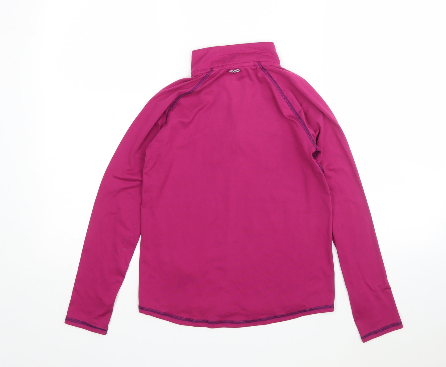 Amazon  Womens Pink  Polyester Basic T-Shirt Size 8 Mock Neck