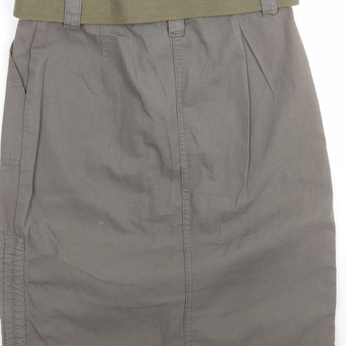 New Look Womens Green  Cotton Straight & Pencil Skirt Size 8