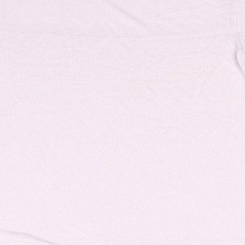 Marks and Spencer Womens Pink Round Neck  Viscose Pullover Jumper Size 8   - Pale pink