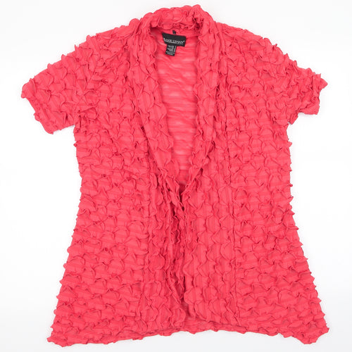 Rank Lyman Womens Orange   Jacket  Size 10   - Ruffled Stripes