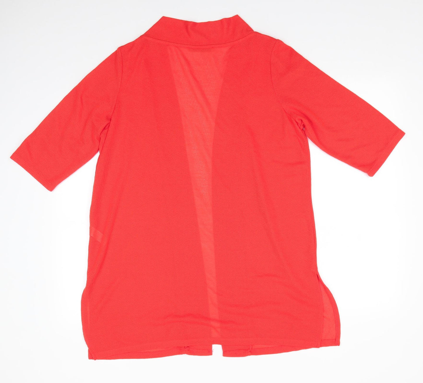 George Womens Orange V-Neck  Polyester Cardigan Jumper Size 18
