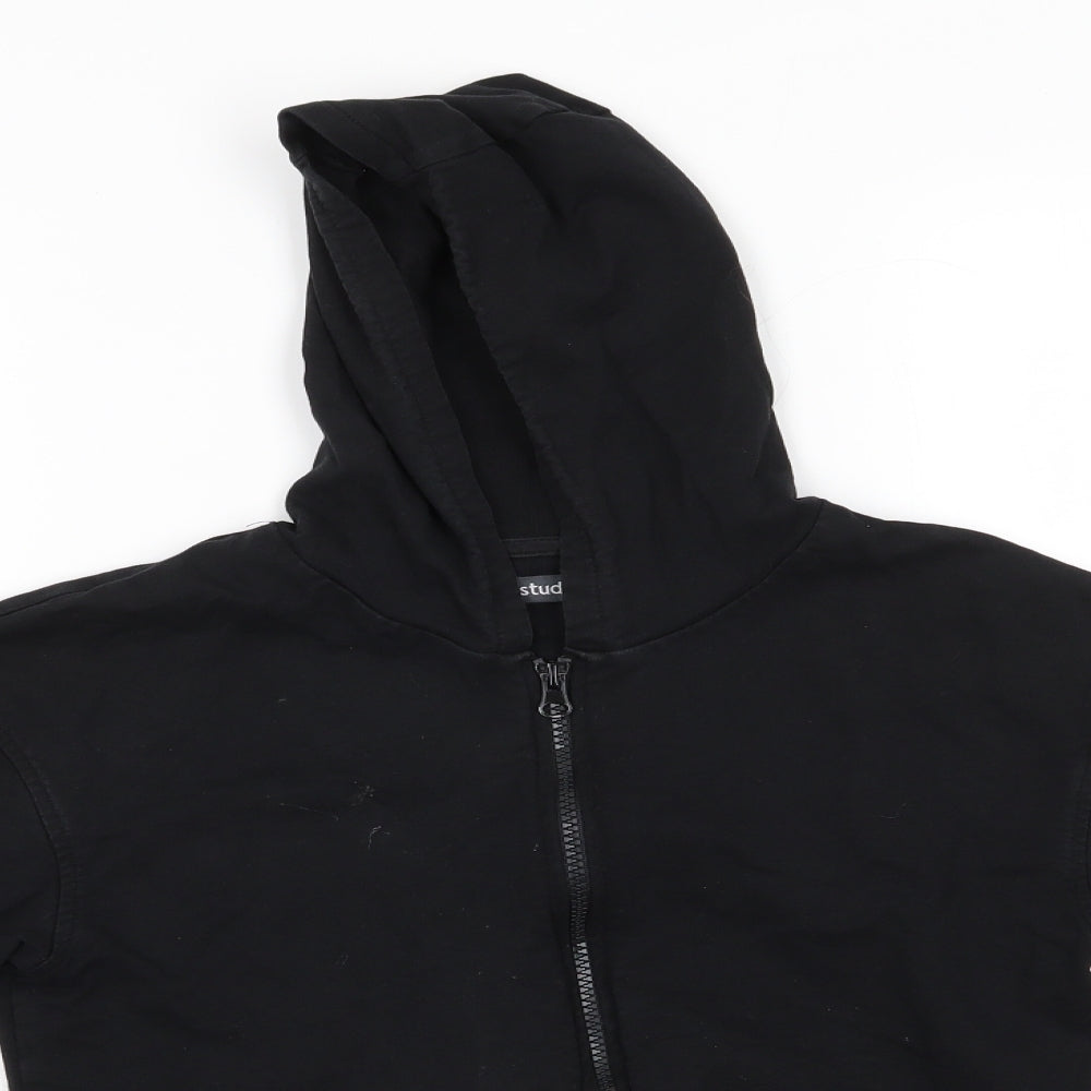Studio Boys Black  Cotton Full Zip Hoodie Size 12-13 Years
