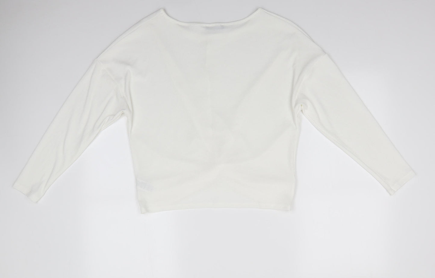 Florence and Fred Womens Ivory Round Neck  Polyester Pullover Jumper Size 12   - Twisted Hem Detail