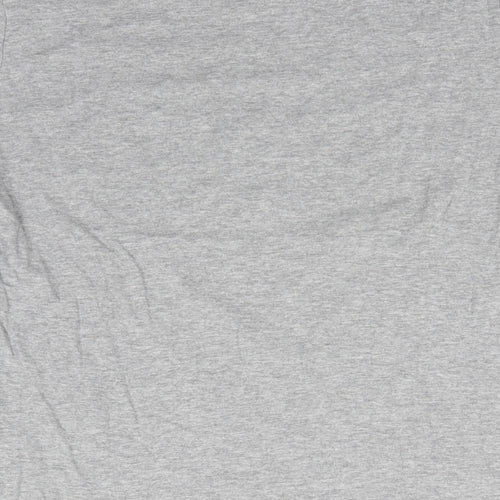 Pure Cotton Womens Grey  Cotton Basic T-Shirt Size 18 Crew Neck