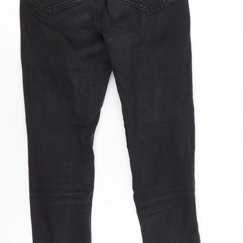 Topshop Mens Black  Cotton Skinny Jeans Size 26 in L26 in Regular
