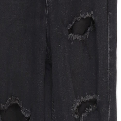 Topshop Mens Black  Cotton Skinny Jeans Size 26 in L26 in Regular