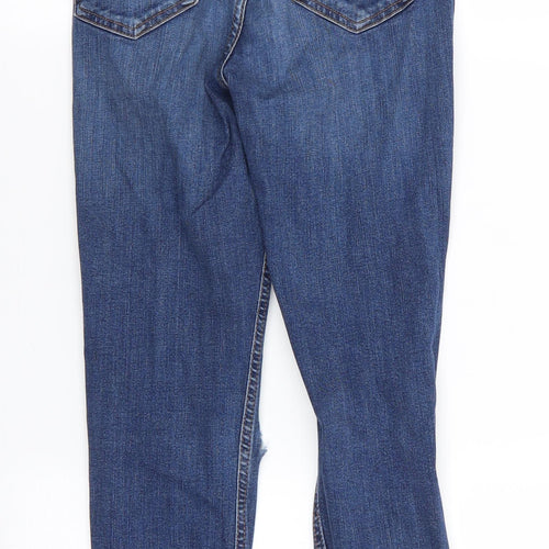 Topshop Mens Blue  Cotton Skinny Jeans Size 26 in L24 in Regular  - cropped