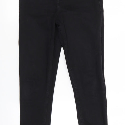 Topshop Mens Black  Cotton Skinny Jeans Size 26 in L25 in Regular  - cropped
