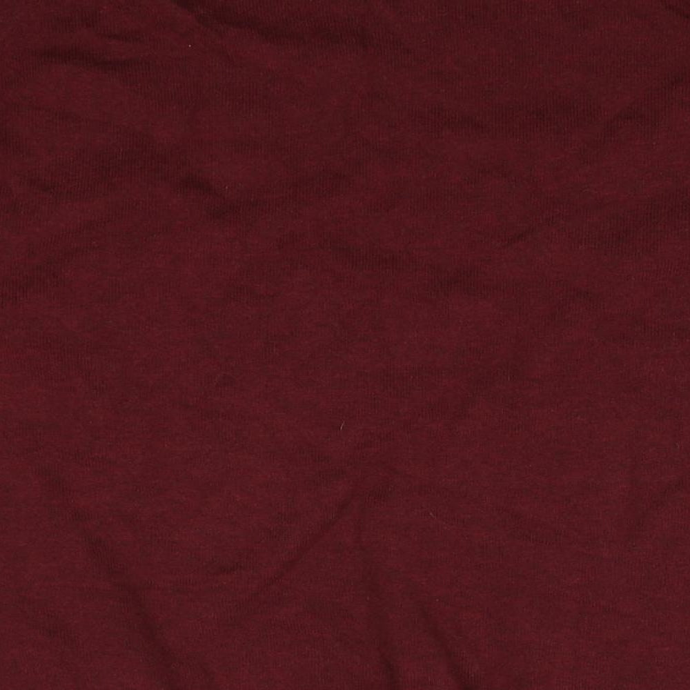 Easy Mens Red Round Neck  Cotton Pullover Jumper Size M