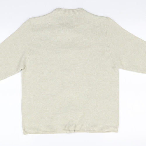 GAZE Womens Beige Round Neck   Cardigan Jumper Size S