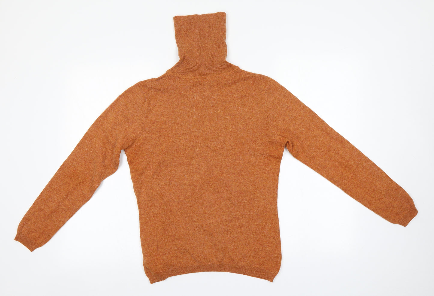 Woolovers Womens Brown Roll Neck  Wool Pullover Jumper Size M