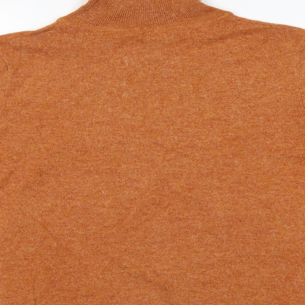 Woolovers Womens Brown Roll Neck  Wool Pullover Jumper Size M