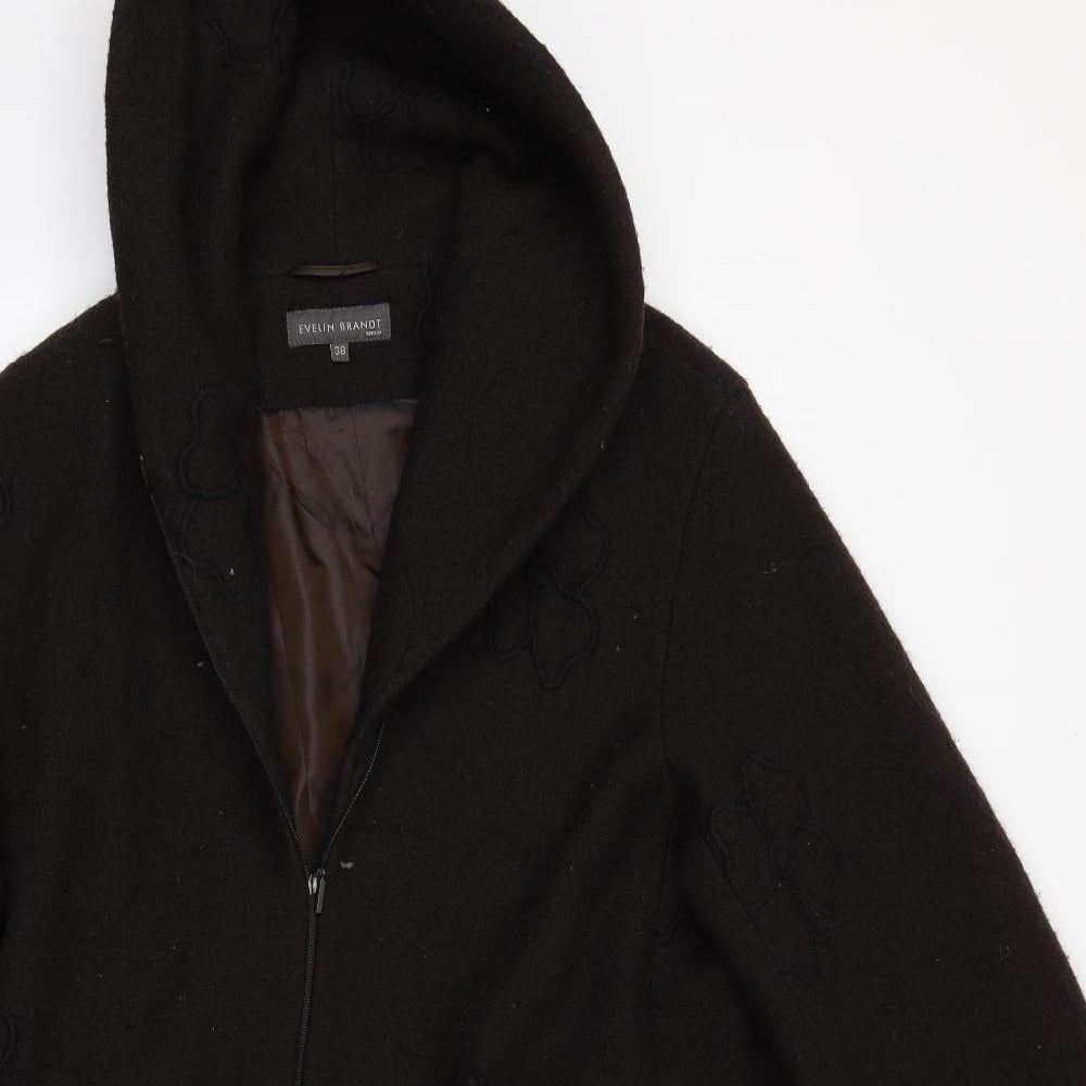 EVELIN BRANDT Womens Brown   Overcoat Coat Size 10