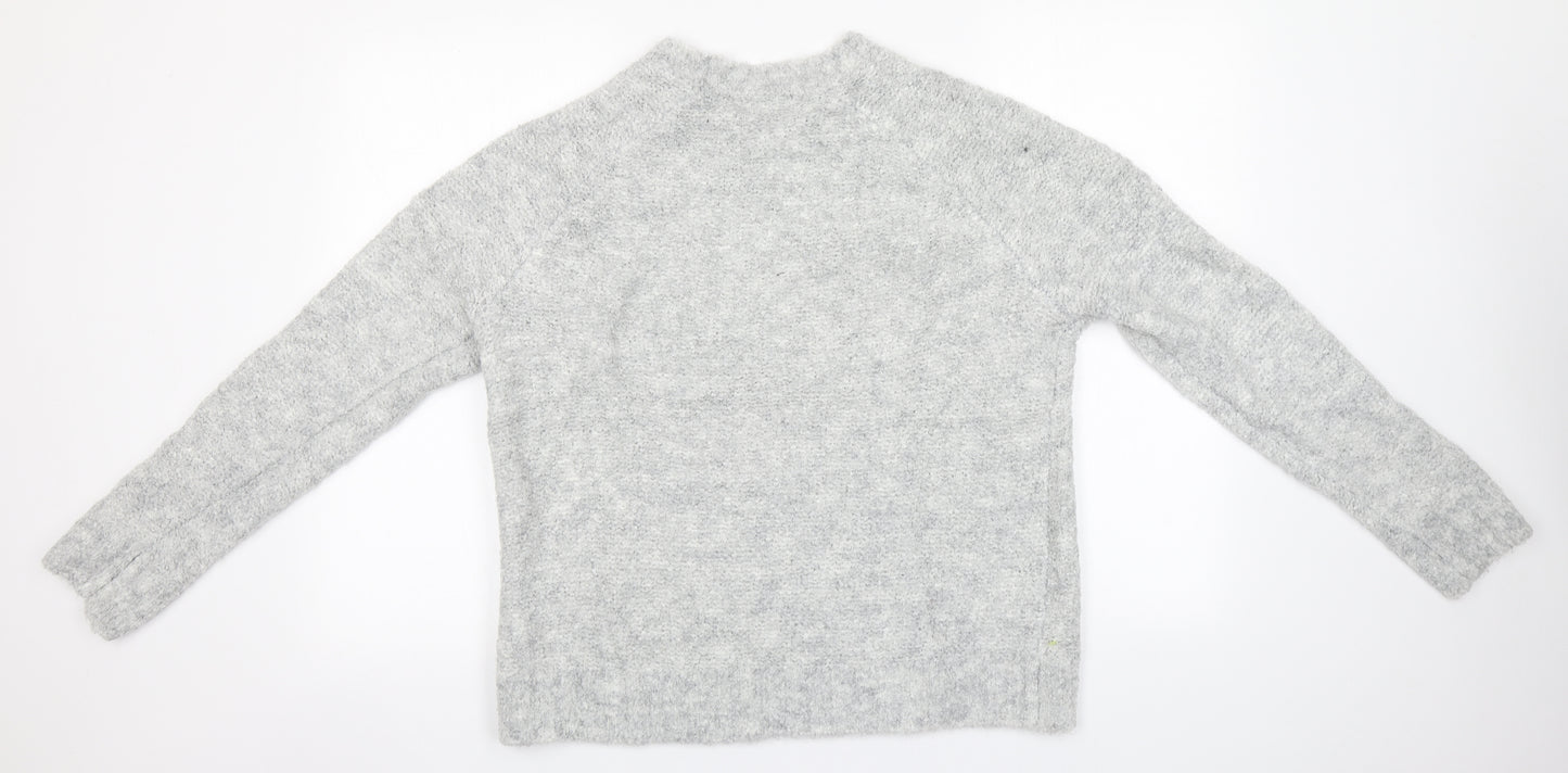 Primark Womens Grey Round Neck  Acrylic Pullover Jumper Size 14