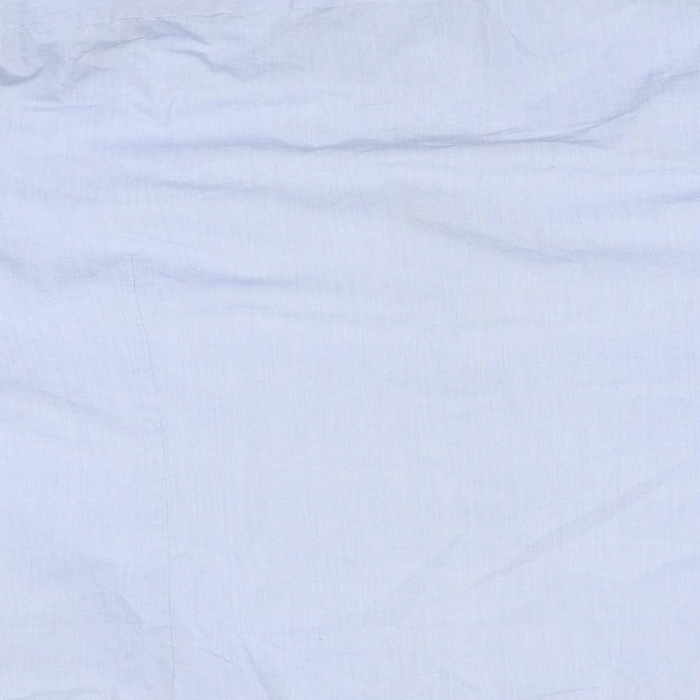 Preworn Mens Blue  Cotton  Button-Up Size 16 Collared