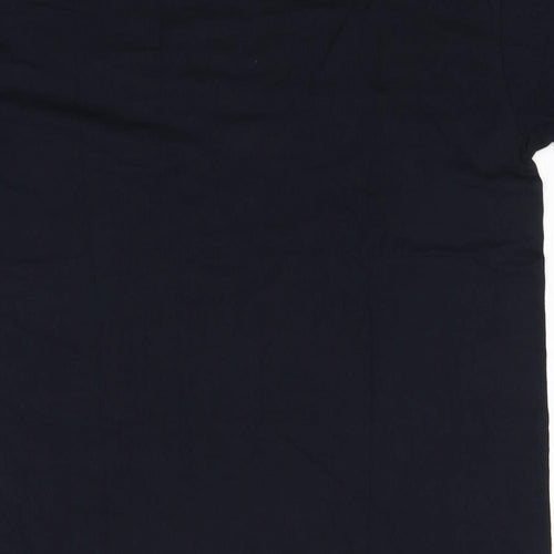 Besco Mens Blue  Cotton  T-Shirt Size L Round Neck