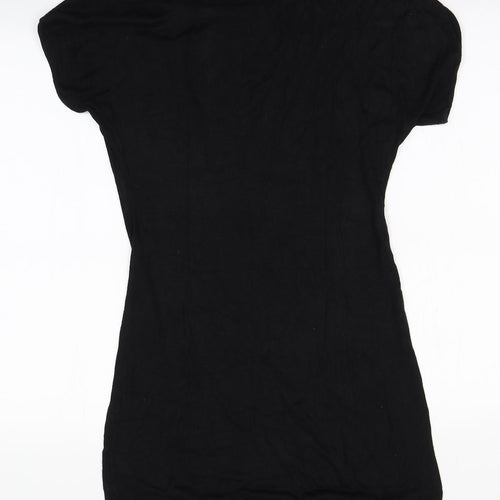 H&M Womens Black  Viscose A-Line  Size S  Round Neck