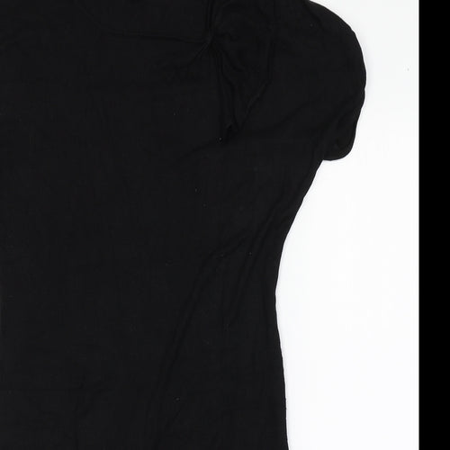 H&M Womens Black  Viscose A-Line  Size S  Round Neck