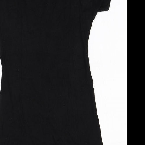 H&M Womens Black  Viscose A-Line  Size S  Round Neck