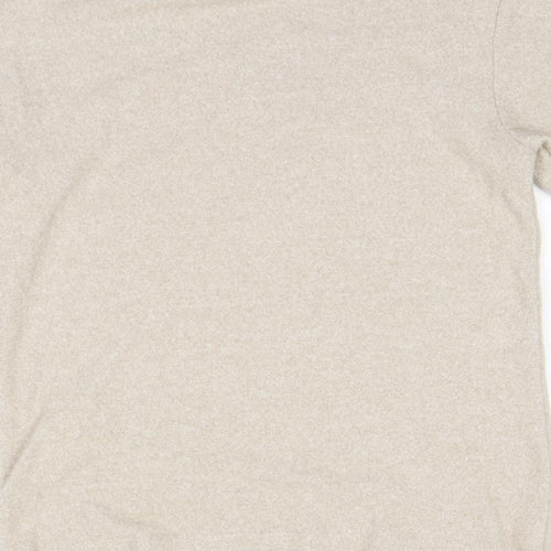 Stradivarius Womens Beige Round Neck  Viscose Pullover Jumper Size S