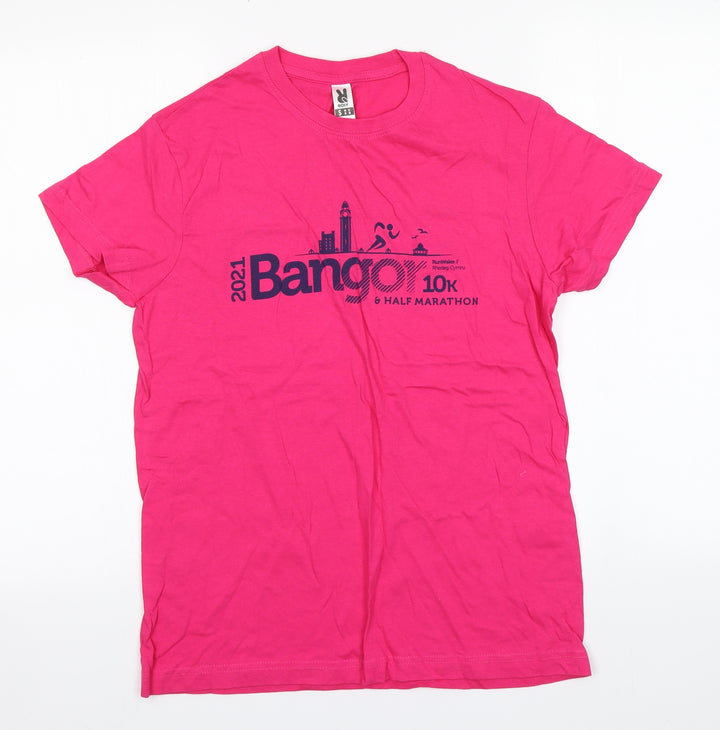 Roly Womens Pink  Cotton Basic T-Shirt Size S Round Neck  - Bangor